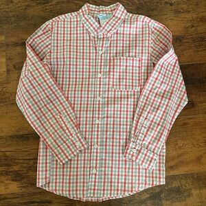 Bella Bliss Boys Red and White Plaid Button Down Shirt size 12 NWT